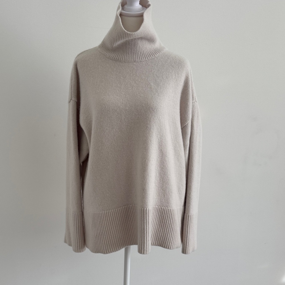 H&M Soft Beige cashmere blend oversized sweater